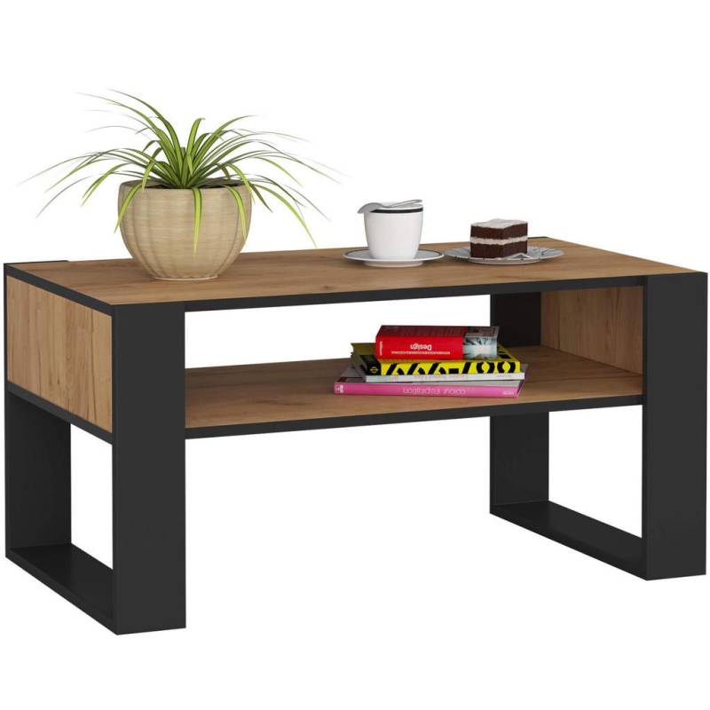 Akord COUCHTISCH Eiche, Schwarz