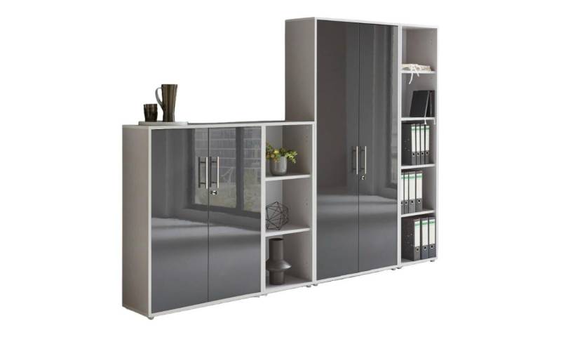 Aktenschrank Office Edition Sw Set 4 Grau