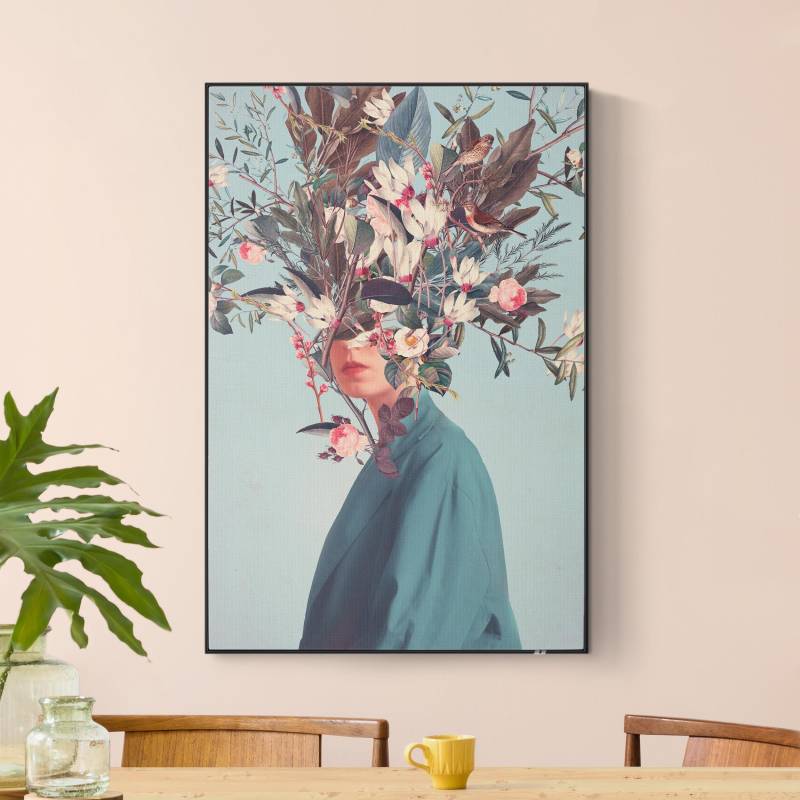 Akustik-Wechselbild Blumen Porträt - Blüten in Rosa