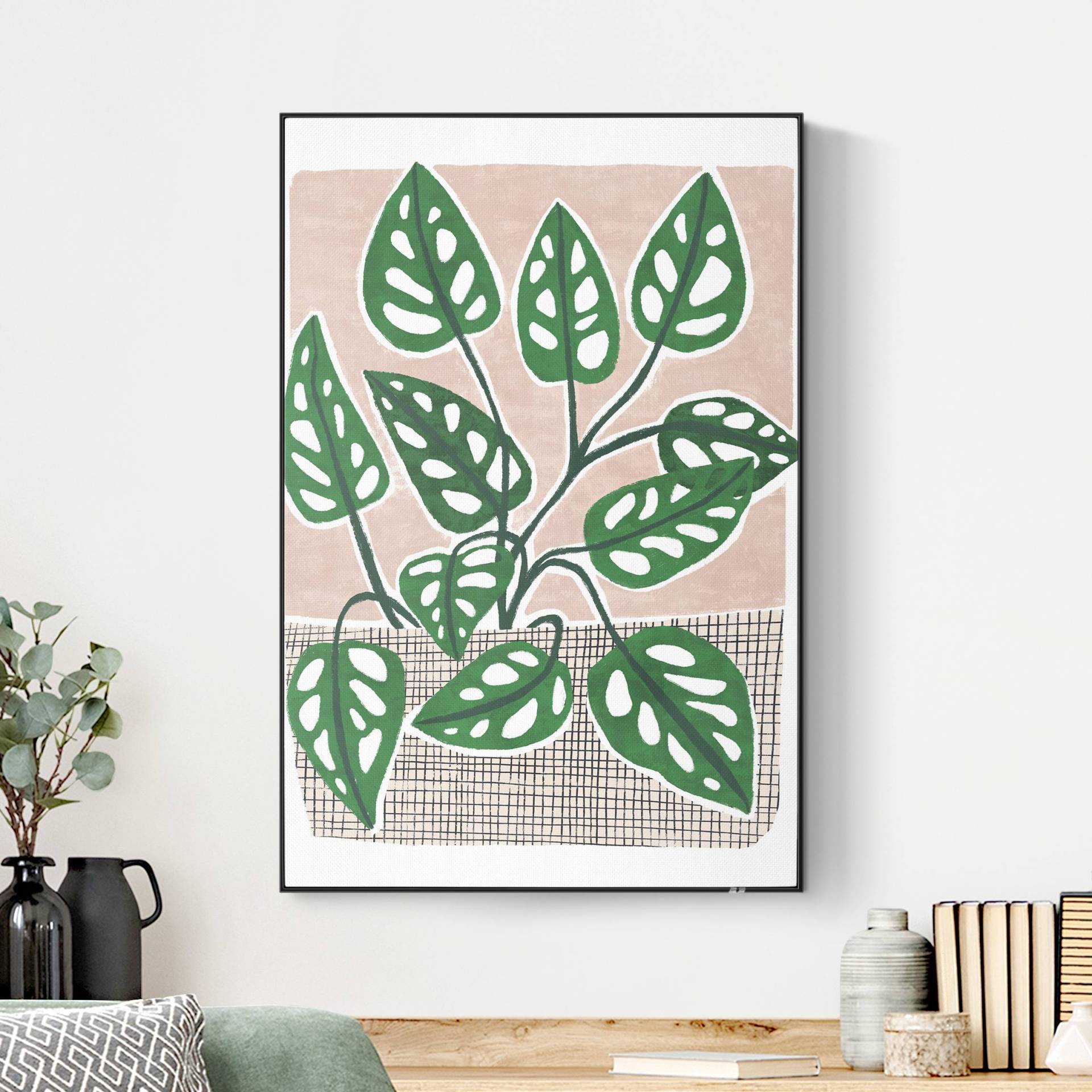 Akustik-Wechselbild Monstera im Korb Akustik-Wechselbild Monstera im Korb
