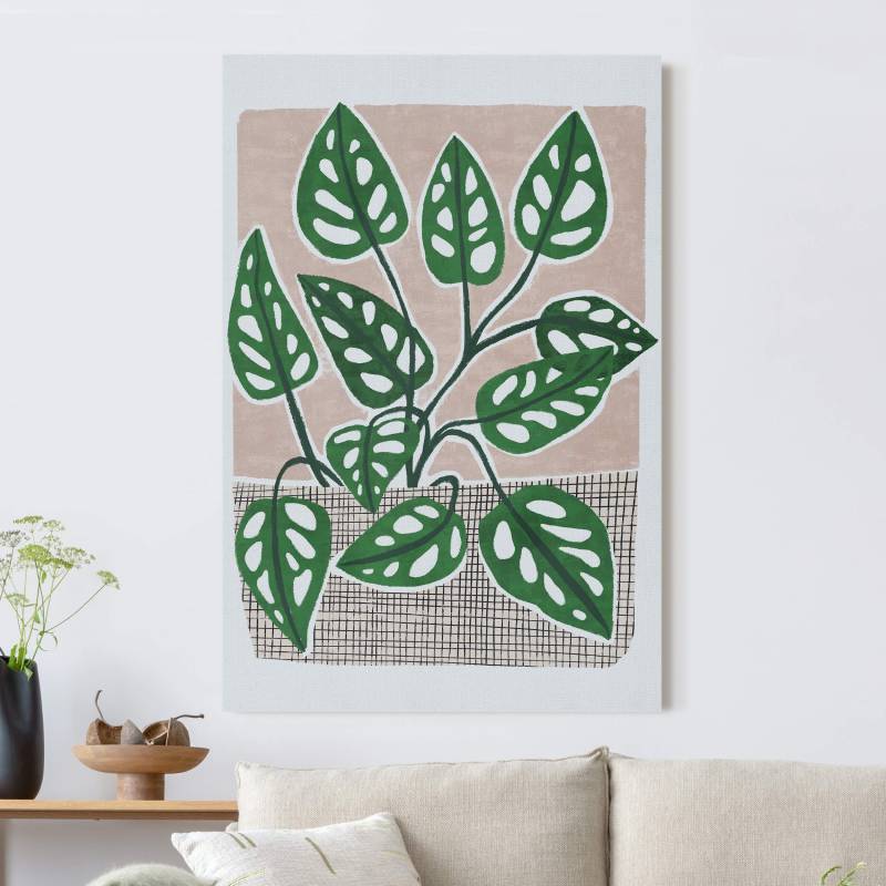 Akustikbild Monstera im Korb