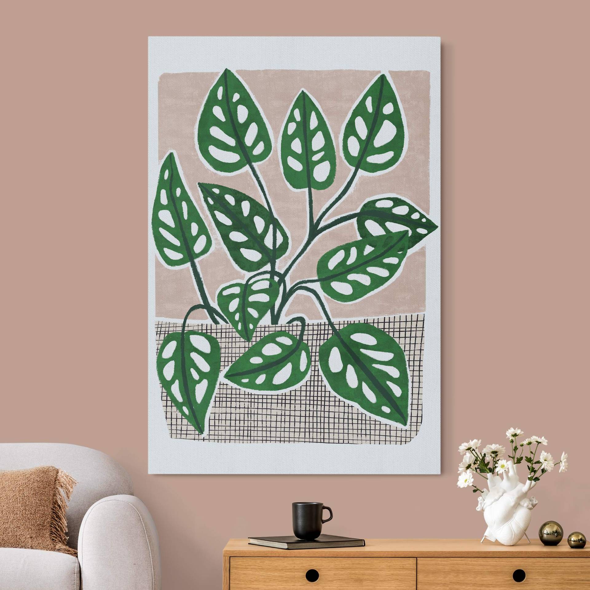 Akustikbild Monstera im Korb