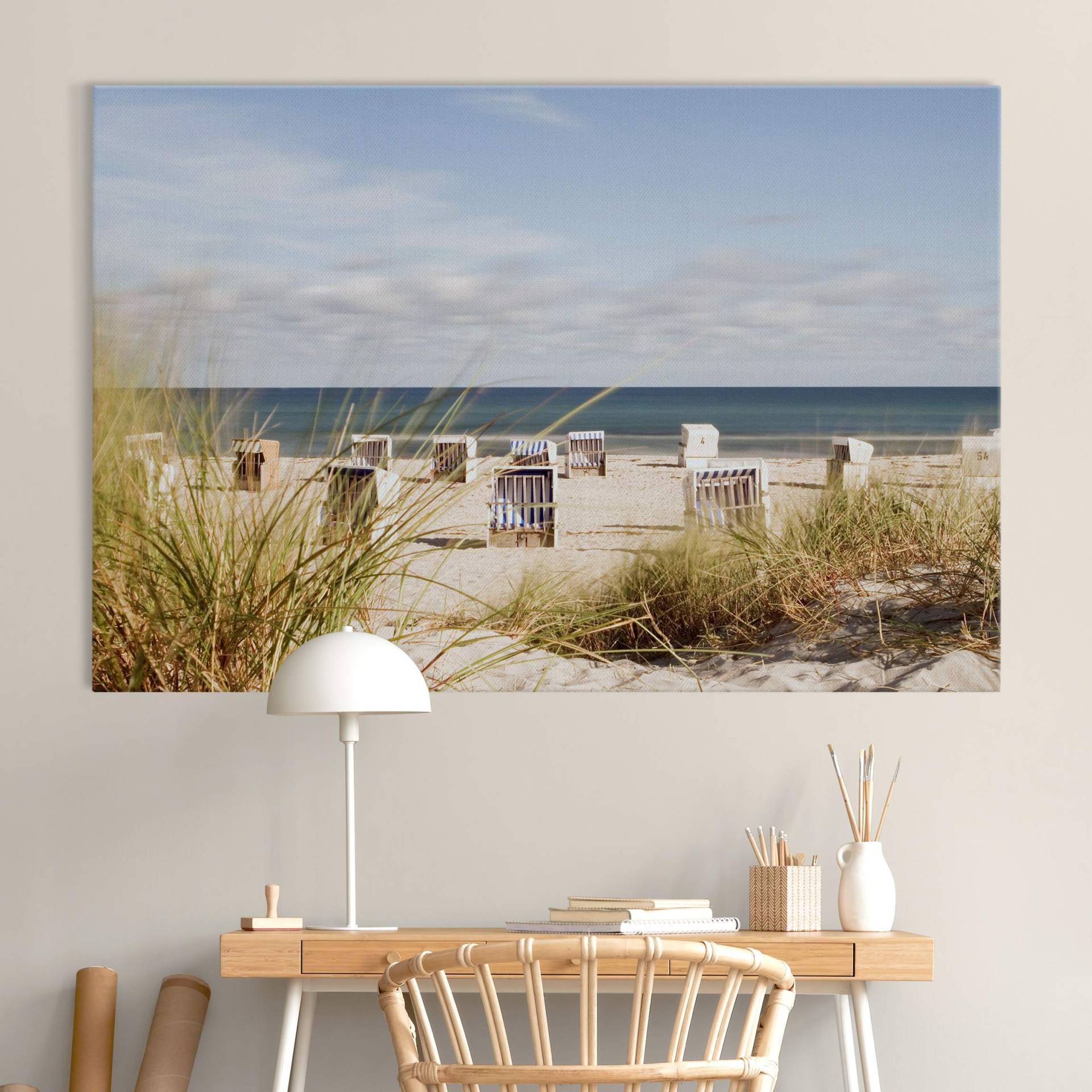 Akustikbild Ostsee und Strandkörbe