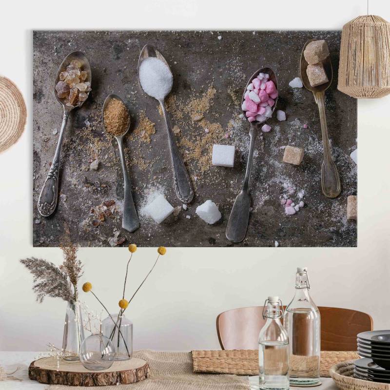 Akustikbild Vintage Löffel mit Zucker