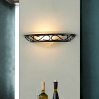Alabaster Glas Wandleuchte Schwarz ATHEN rustikal von Easylight