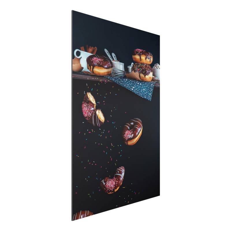 Alu-Dibond Outdoor Bild Donuts vom Küchenregal