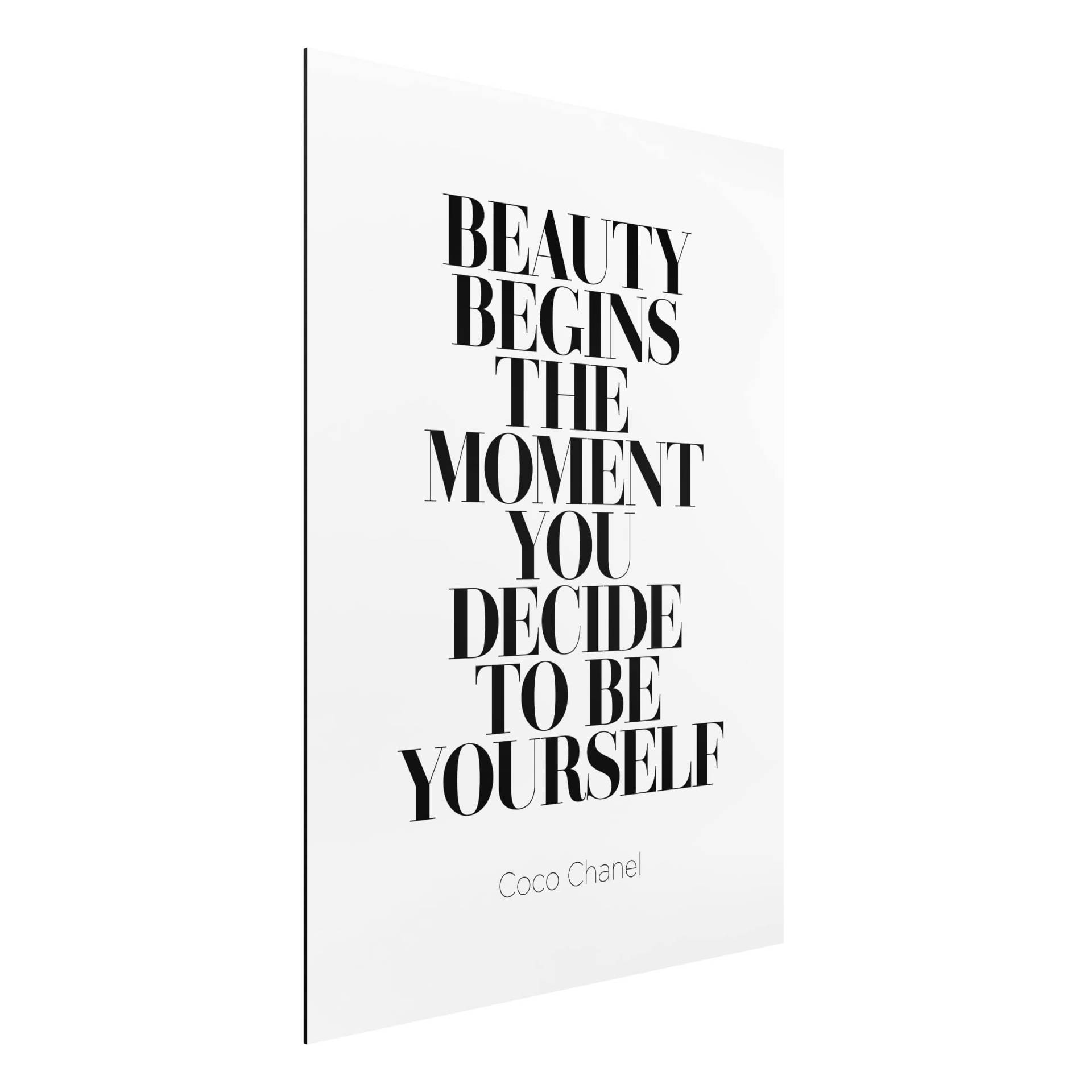 Alu-Dibond Outdoor Bild Be yourself Coco Chanel