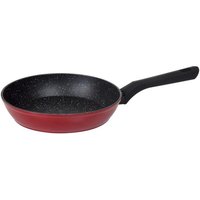 Alu Pfanne 20 cm CHEF COOK RED Stone-Look Schwarz / weiß / Rot