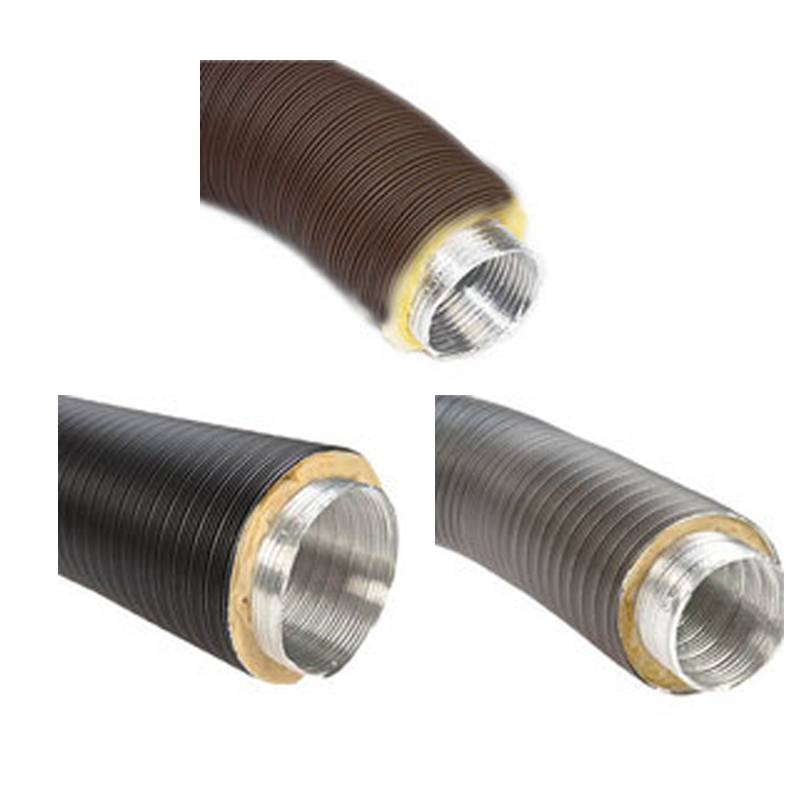 Aluflexrohr isoliert 5-lagig D=50mm - 150mm grau/schwarz/braun beschichtet Aluflexrohr isoliert 5-lagig D=50mm - 150mm grau/schwarz/braun beschichtet von KaminStore24