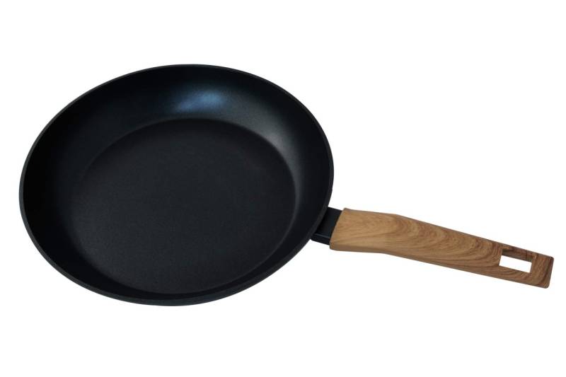 Aluminium Deski Bratpfanne Ø 24 cm Antihaft Holzoptik Griff