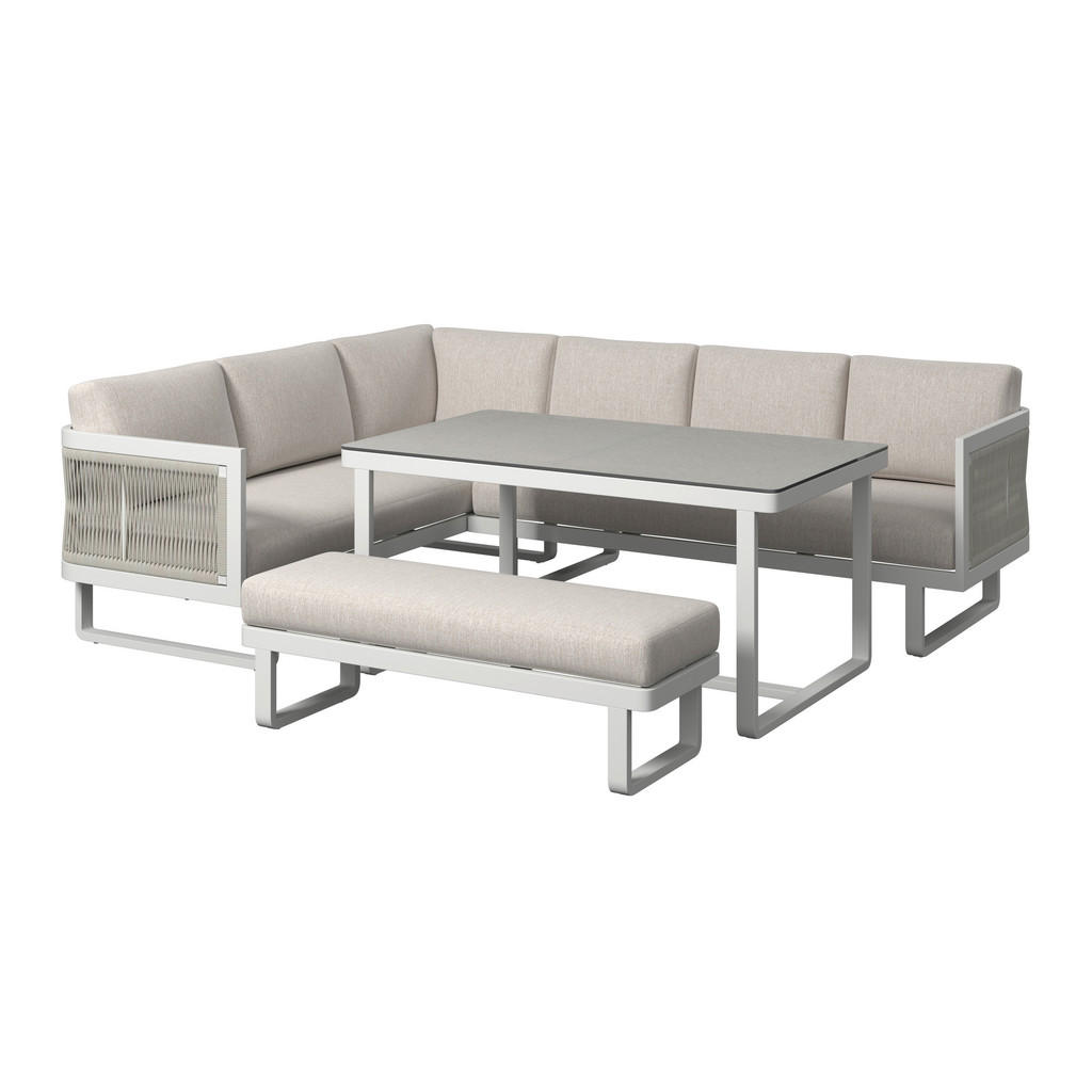 Amatio DINING-LOUNGESET Hellgrau, Beige