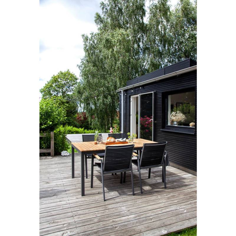 Gardenson GARTENTISCH Anthrazit, Teak