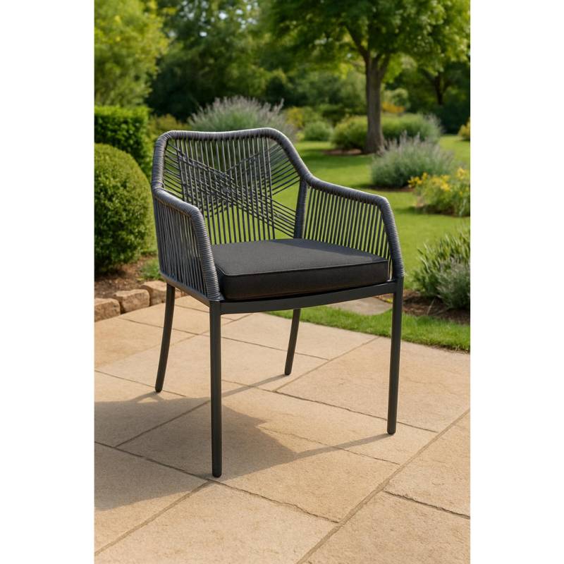 Ambia Garden STAPELSTUHL Anthrazit, Grau, Hellgrau