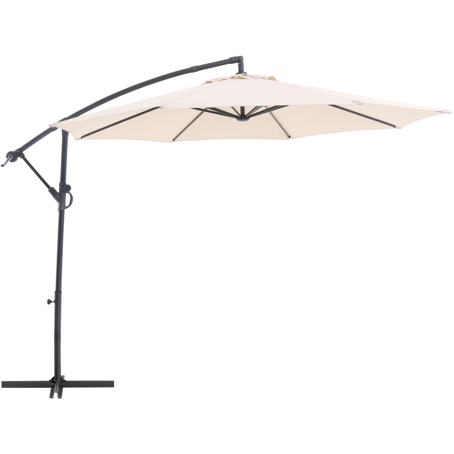 Ampelschirm Alvarado Ø 300 cm Beige mit Kurbel Ampelschirm Alvarado Ø 300 cm Beige mit Kurbel