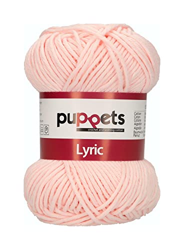 Puppets Lyric Stärke 8 4572008-05007 rosa Häkelgarn, 100 % Baumwolle von Puppets