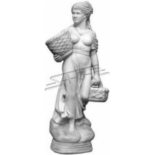 Antik Stil Figur Frau mit Korb Garten Designer Figuren Skulptur Antik Stil Figur Frau mit Korb Garten Designer Figuren Skulptur