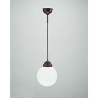 Antike Hängelampe blendarm Messing Glaskugel E27 Ø20 cm von Berliner Messingleuchten GmbH
