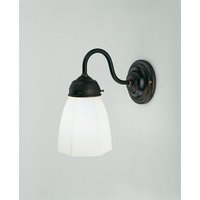 Antike Wandlampe Messing Glas E27 T:21 cm Jugendstil von Berliner Messingleuchten GmbH