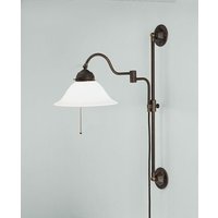 Antike Wandlampe Messing Glas Kabel Stecker Schalter von Berliner Messingleuchten GmbH