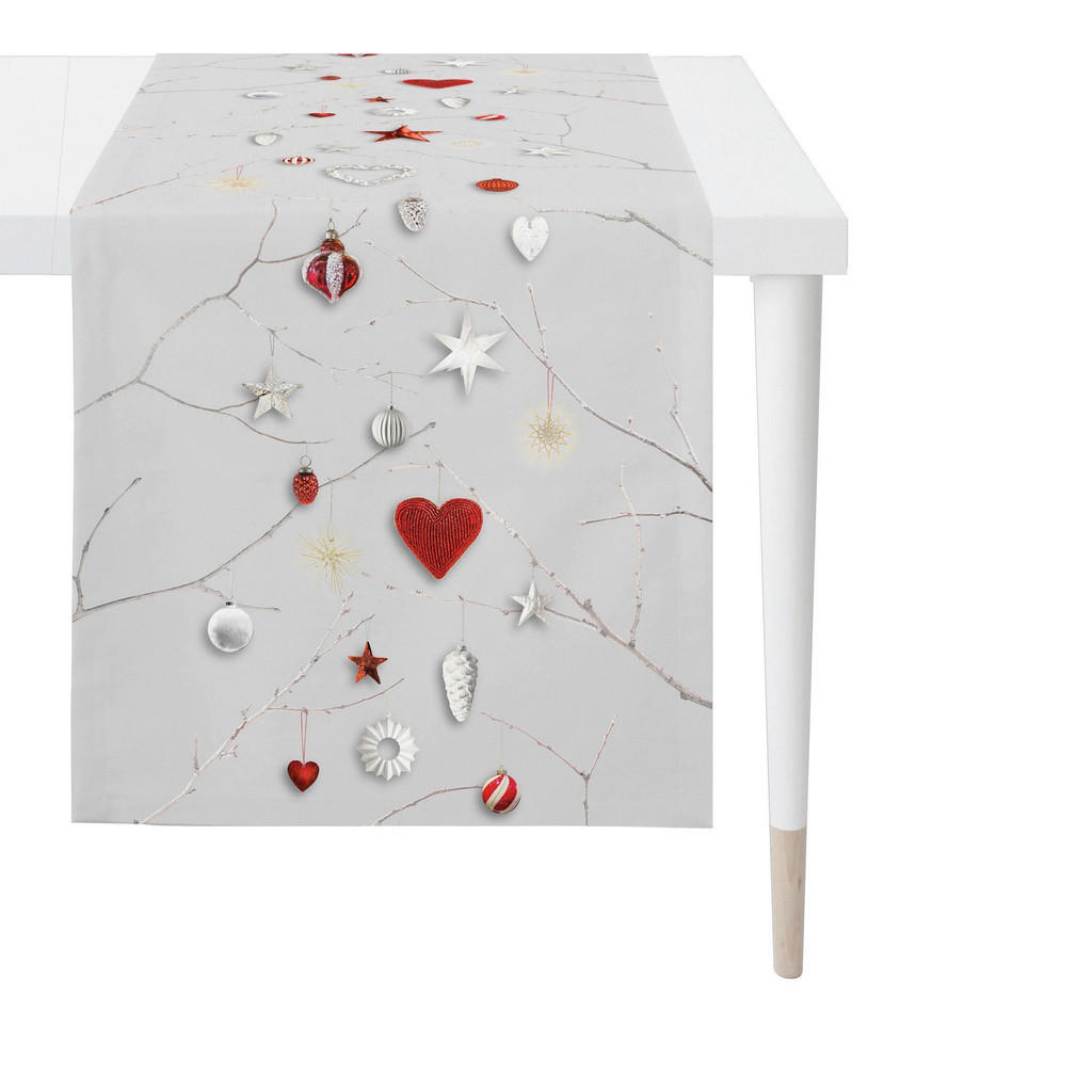 Apelt TISCHLÄUFER Rot, Hellgrau Apelt TISCHLÄUFER Rot, Hellgrau