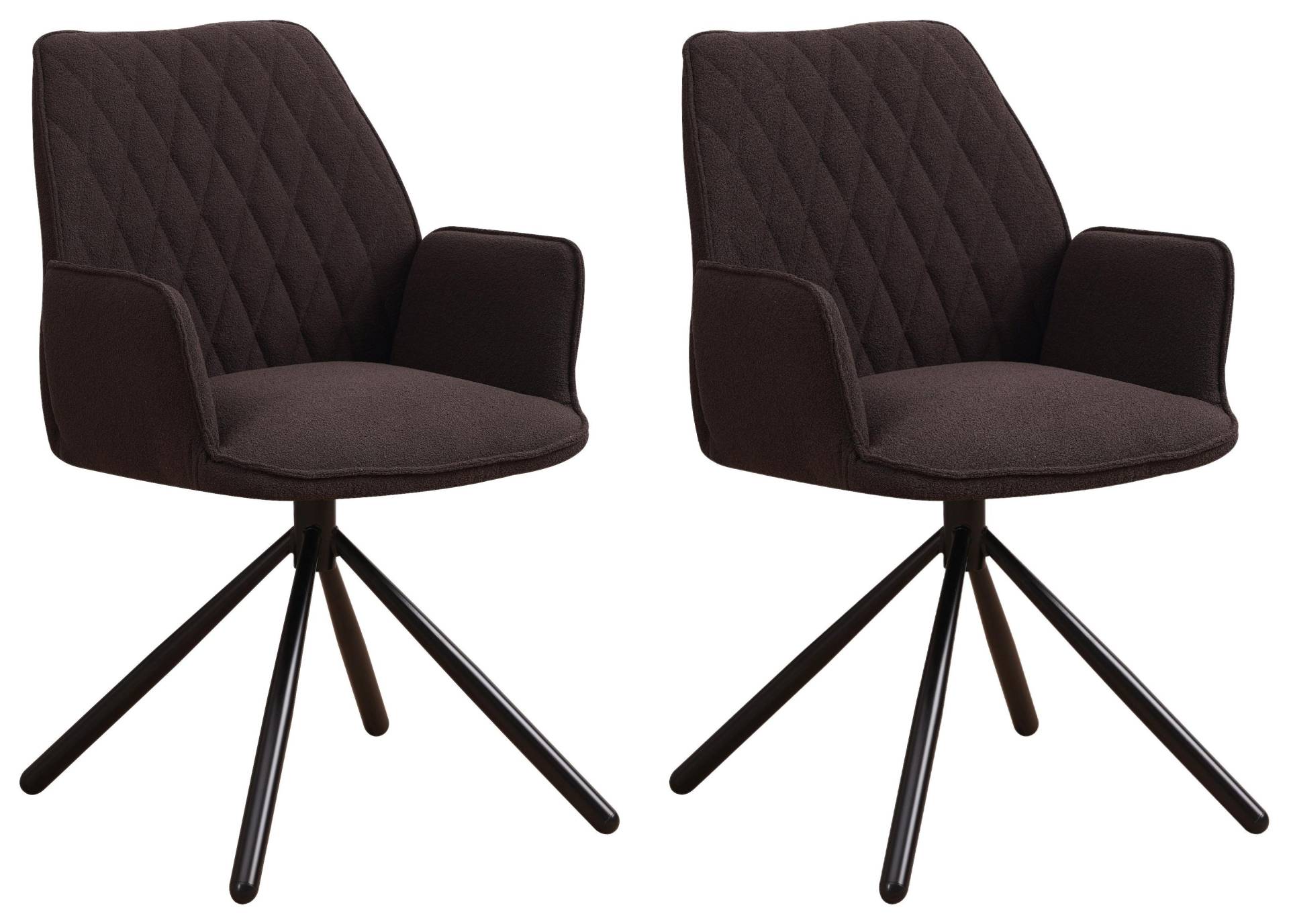 Armlehnstuhl-Set Reims ca. 56x97 cm 2er Set Braun Armlehnstuhl-Set Reims ca. 56x97 cm 2er Set Braun