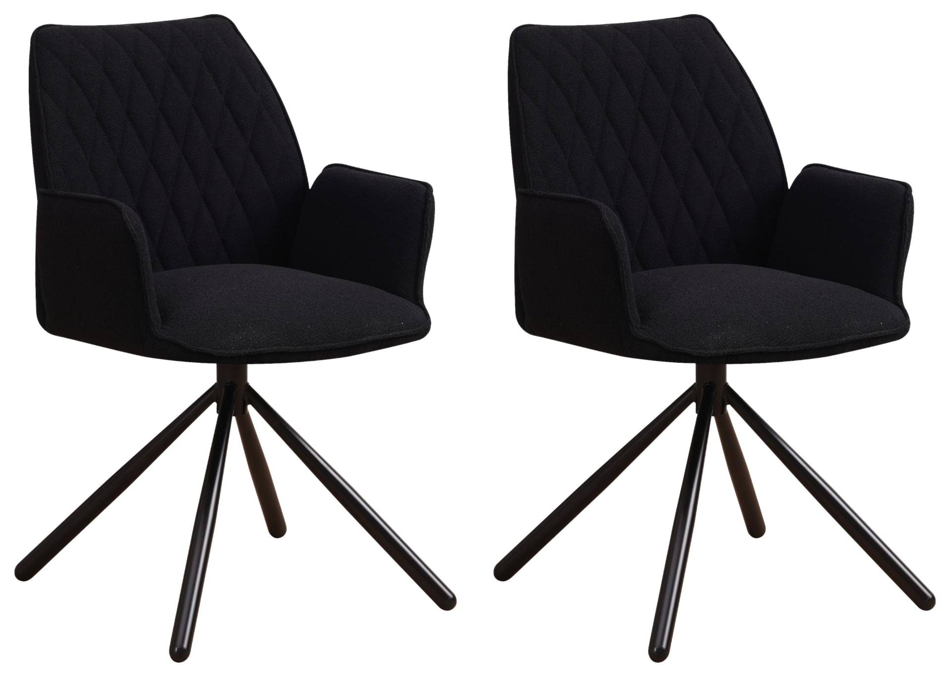 Armlehnstuhl-Set Reims ca. 56x97 cm 2er Set Schwarz Armlehnstuhl-Set Reims ca. 56x97 cm 2er Set Schwarz
