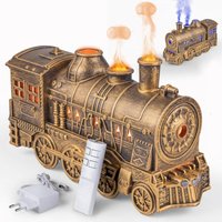 Aromadiffusor für ätherische Öle – Diffusor in Zugform mit LED, Fernbedienung, Netzadapter – 300 ml Mini-Luftbefeuchter für die Aromatherapie im Aromadiffusor für ätherische Öle – Diffusor in Zugform mit LED, Fernbedienung, Netzadapter – 300 ml Mini-Luftbefeuchter für die Aromatherapie im