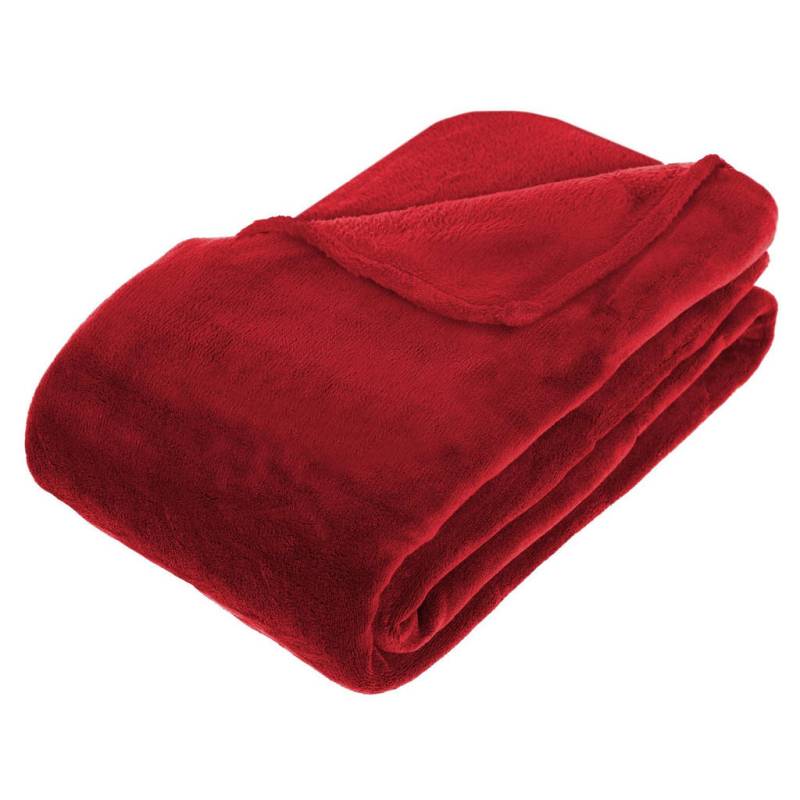Atmosphera Createur d´interieur FLEECEDECKE Rot