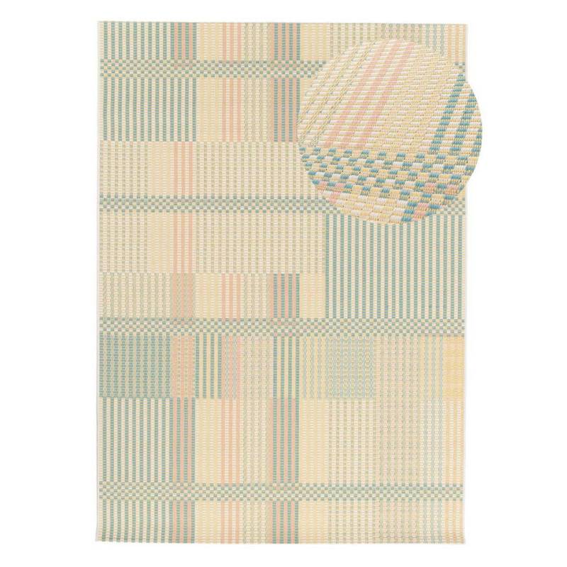 Atticgo OUTDOORTEPPICH Mehrfarbig, Pastellblau, Pastellgrün, Rosa, Creme