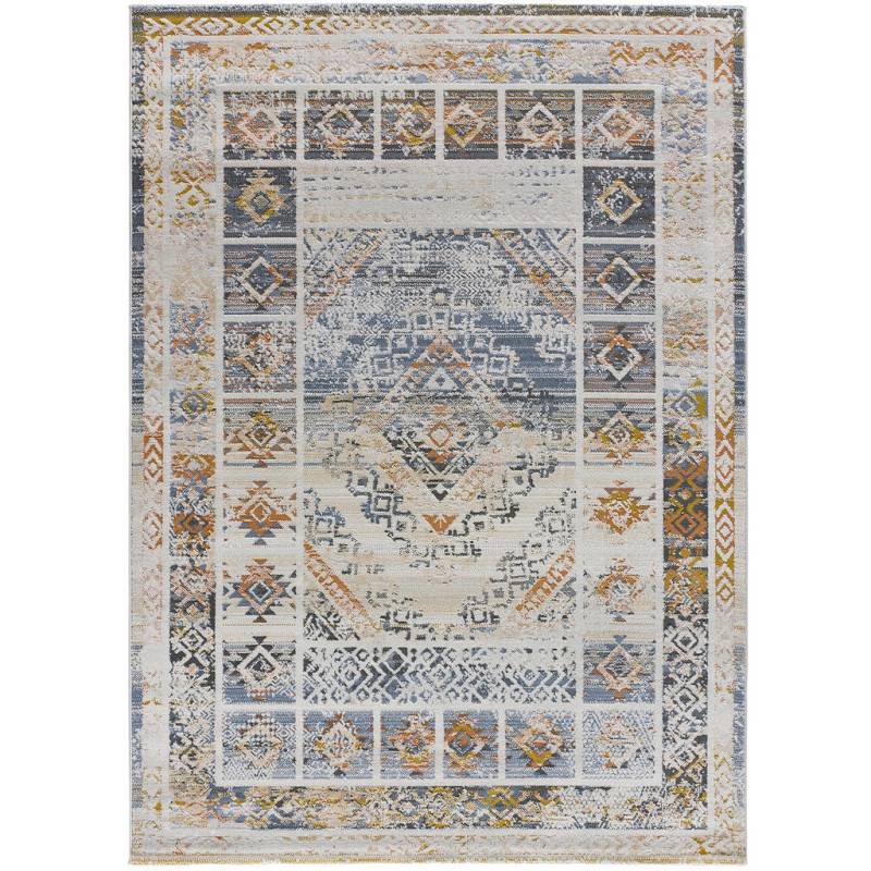 Atticgo VINTAGE-TEPPICHE Beige, Pastellblau, Honig