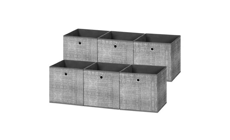 Aufbewahrungsbox 6er-Set   ¦ grau ¦ Polypropylen ¦ Maße (cm): B: 30 H: 30 Aufbewahrung > Aufbewahrungsboxen - Möbel Kraft