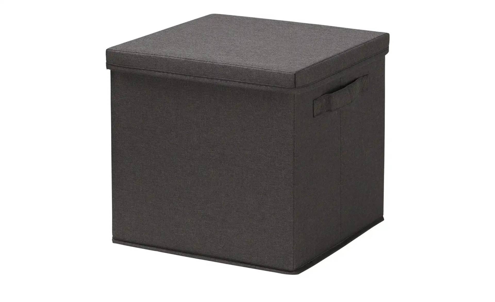 Aufbewahrungsbox mit Deckel   ¦ schwarz ¦ Maße (cm): B: 31,5 H: 30 T: 31.5 Aufbewahrung > Aufbewahrungsboxen - Möbel Kraft
