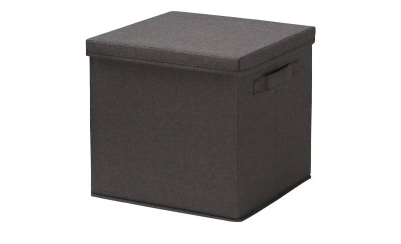 Aufbewahrungsbox mit Deckel   ¦ schwarz ¦ Maße (cm): B: 31,5 H: 30 T: 31.5 Aufbewahrung > Aufbewahrungsboxen - Möbel Kraft