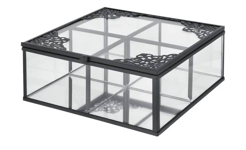 Aufbewahrungsbox   ¦ schwarz ¦ Metall,Glas ¦ Maße (cm): B: 16 H: 6,5 Dekoration > Dekoartikel - Möbel Kraft
