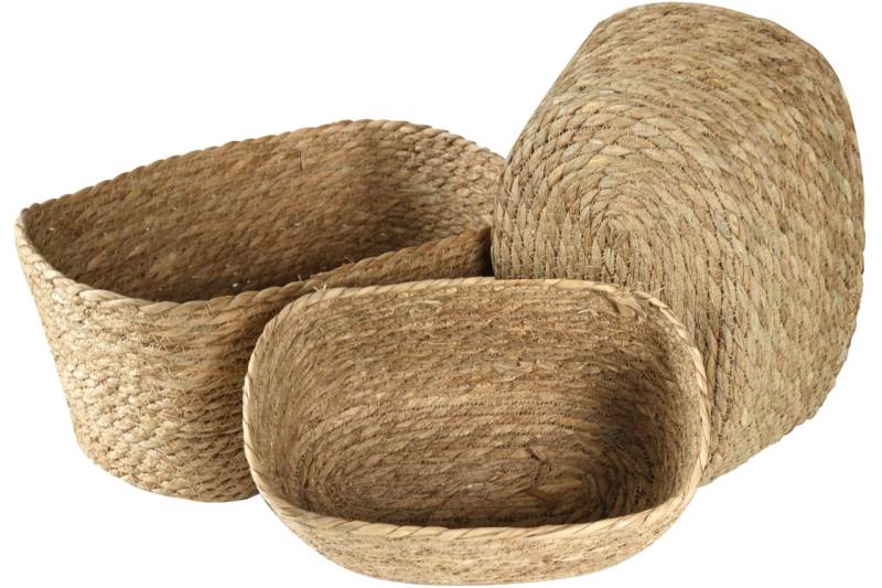 Aufbewahrungskorb Seegras 3 tlg. Korb Set 3 Größen Deko Korb Natur