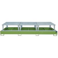 Bauer® Auffangwanne aus Stahl für 3x KTC/IBC, inkl. Abfüllaufsatz, resedagrün Bauer® Auffangwanne aus Stahl für 3x KTC/IBC, inkl. Abfüllaufsatz, resedagrün von Bauer®