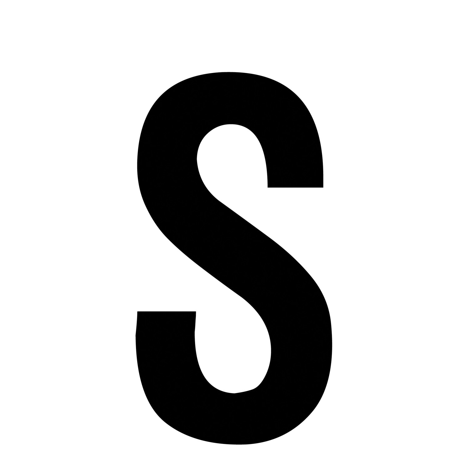 Signum Safety Signs Klebebuchstabe S Schrifthöhe 10 cm Schwarz von Pinter Signum SSS