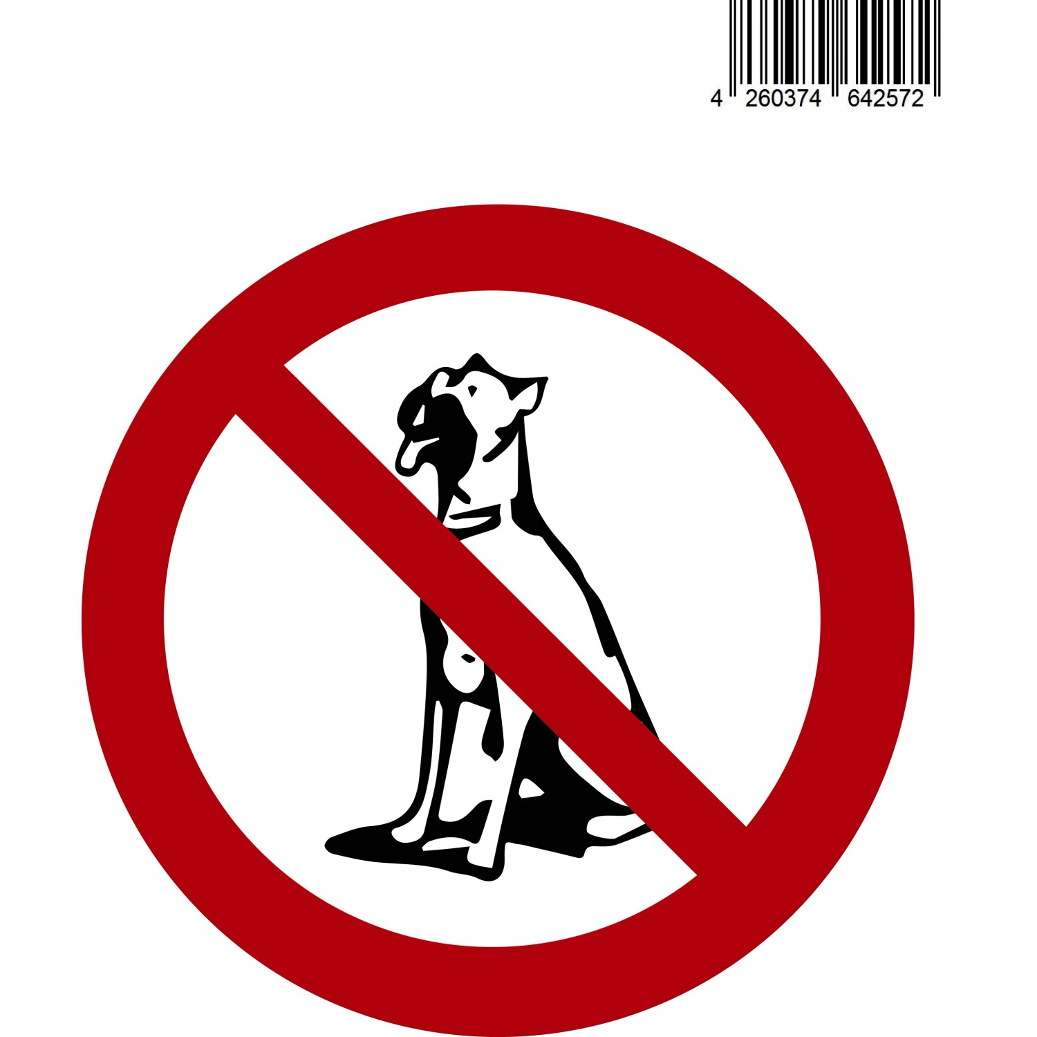 Signum Safety Signs Aufkleber Verbotsschild Hunde verboten 14 cm x 12 cm Weiß von Pinter Signum SSS