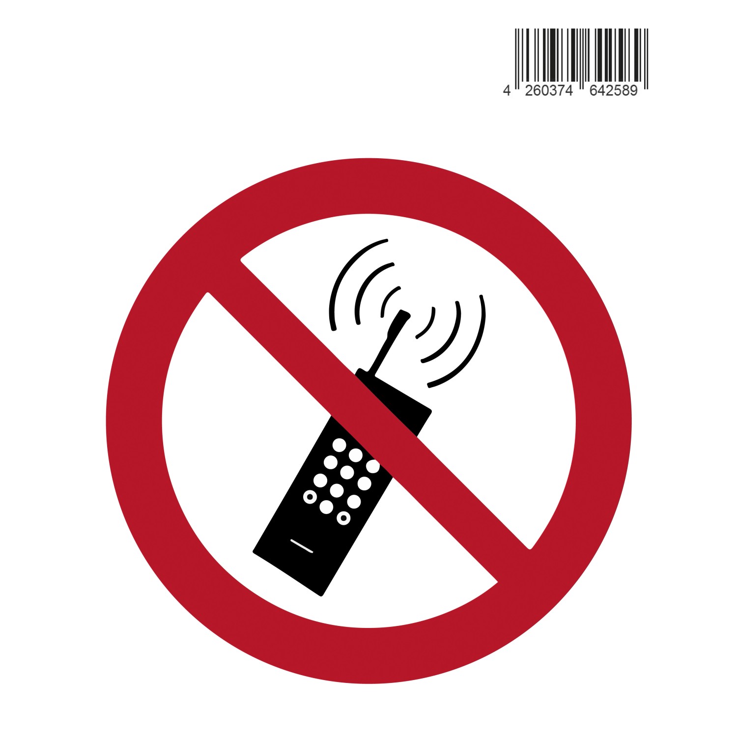 Signum Safety Signs Aufkleber Verbotsschild Handy verboten 12 x 14 cm Weiß von Pinter Signum SSS