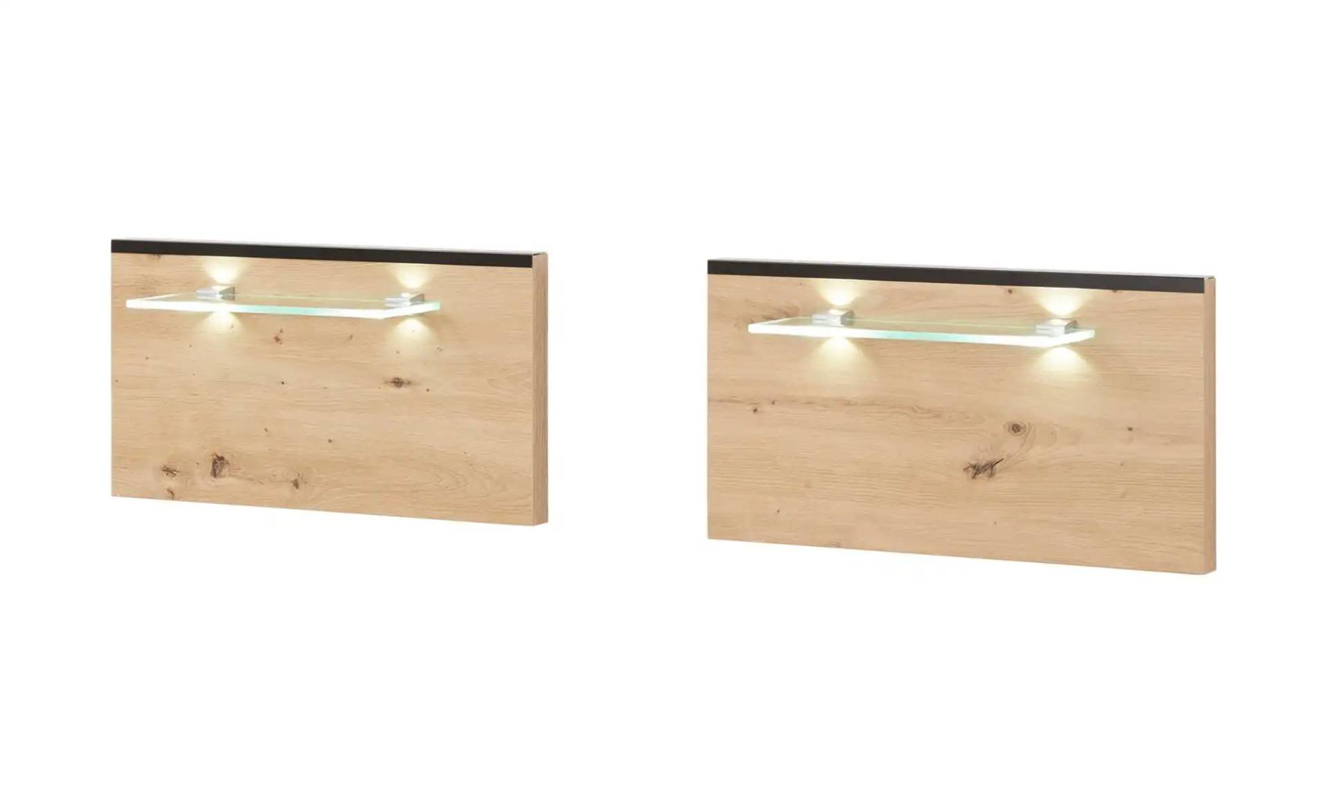 Aufsatzpaneel für Nachtkommode   ¦ holzfarben ¦ Massivholz,Glas ¦ Maße (cm): B: 55 H: 30 T: 16.0 Garderoben & Kleiderstangen > Hakenleisten - Möbel Kraft
