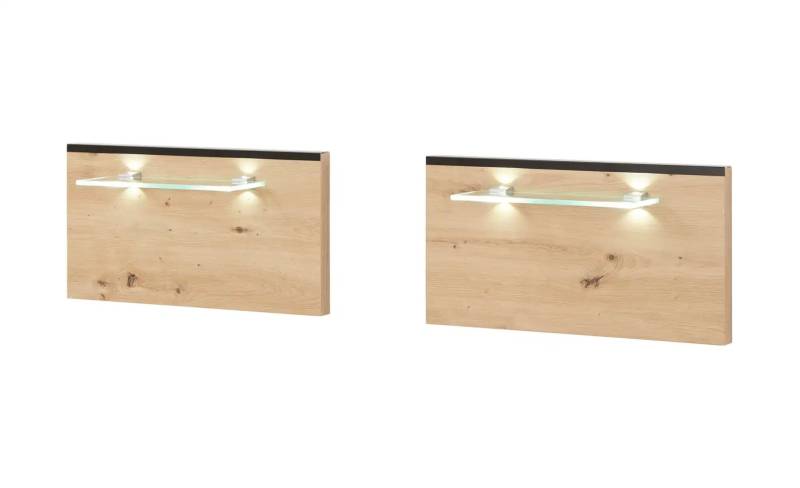 Aufsatzpaneel für Nachtkommode   ¦ holzfarben ¦ Massivholz,Glas ¦ Maße (cm): B: 55 H: 30 T: 16.0 Garderoben & Kleiderstangen > Hakenleisten - Möbel Kraft