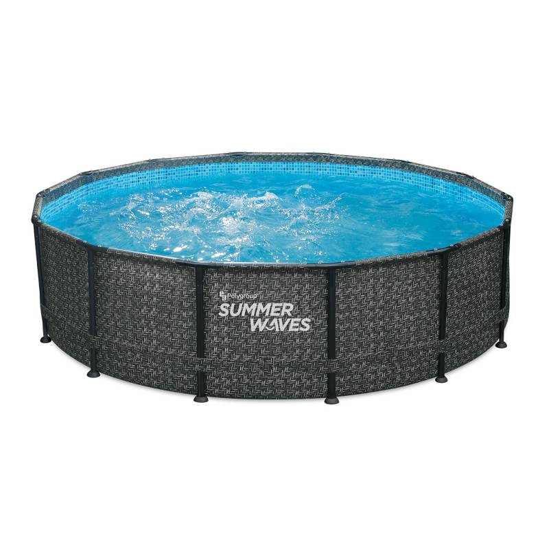 Frame-Pool-Set 'Elite' Ø 427 x 107 cm mit Einstiegsleiter und Filterpumpe