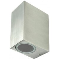 Außen-Garten-Wandleuchte Boston 2xGU10 IP44 Edelstahl Goldlux Außen-Garten-Wandleuchte Boston 2xGU10 IP44 Edelstahl Goldlux