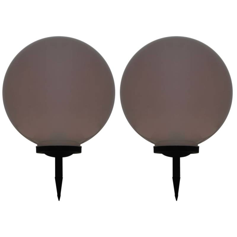 Außen-Solarlampen 2 Stk. LED Kugel 50 cm RGB 50 cm 2 1