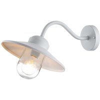 Außen Wandleuchte Edelstahl Glas E27 IP44 B: 27,5 cm Weiß von ELSTEAD