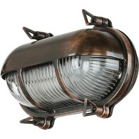 Außen Wandleuchte Messing massiv Glas IP64 E27 Weiß von Lido Light Fixture Man. LTD