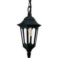 Außenlampe Schwarz IP44 E27 Glas Aluminium Rustikal von ELSTEAD