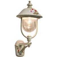Außenlampe Wand Aluminium E27 IP43 55 cm hoch Landhaus von Ferroluce