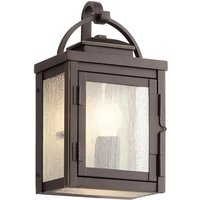 Außenlampe Wand Aluminium Glas IP44 H: 27,9 cm Vintage von ELSTEAD