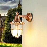 Außenlampe Wand E27 IP64 in Kupfer Glas Messing Maritim von Lido Light Fixture Man. LTD